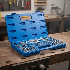 Complete 40 Piece Metric Tap and Die Set - Ideal for Professionals DIY Lovers