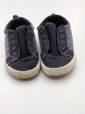 Wonder Nation Baby Boy Lace-less Canvas Sneakers Size 7