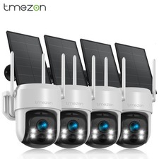 4PCS Solar KAMERA FUNK WLAN WIFI 3MP NETZWERK Outdoor AUßEN ÜBERWACHUNGSKAMERA