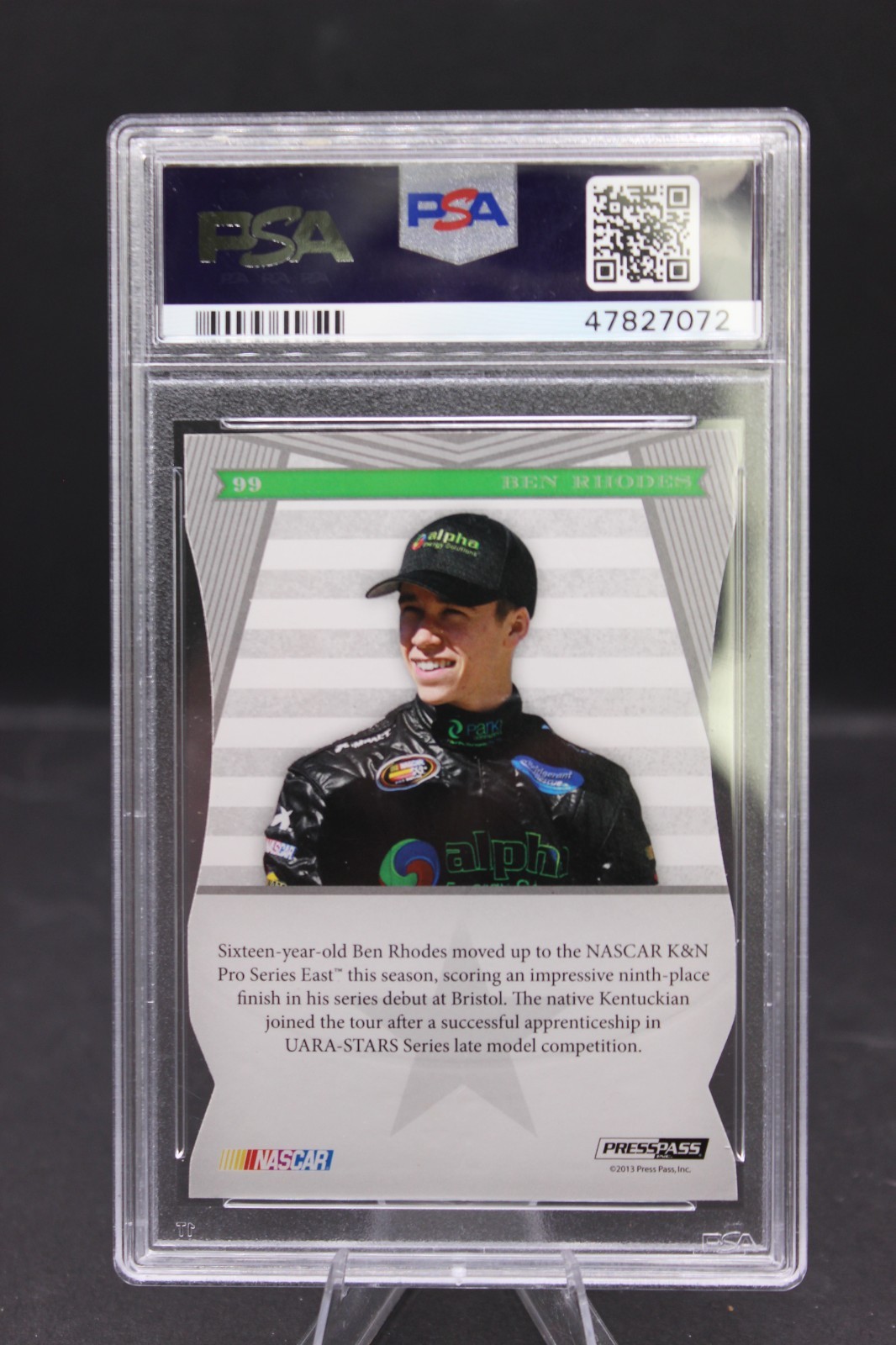Ben Rhodes 2013 Fanfare Racing Diecut Green SET OF 3 /3 PSA 8.5 & 9 NASCAR view 5