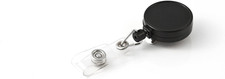 RETRACT-A-BADGE 25-Pack Retractable Badge Holder with 36" Cord, Belt Clip, Black