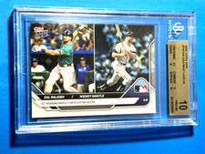 BGS 10 PRISTINE 2025 TOPPS NOW #719 CAL RALEIGH - MICKEY MANTLE 55HRs 5459
