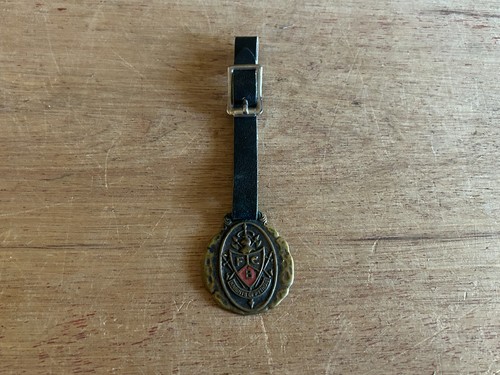 Knights Of Pythias Watch FOB Indianapolis Supreme Lodge Crossed Axes w/Strap Vtg