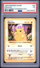 25+ Pikachu (Red Cheeks) 058/102 Base Set (Shadowless) Regular for