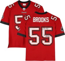 Derrick Brooks Buccaneers Signed Mitchell & Ness 2002 Red Replica Jersey w/Insc