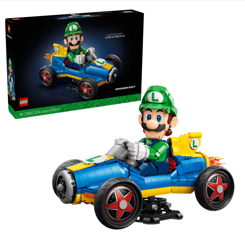LEGO #72050 Super Mario: Mario Kart–Luigi & Mach 8: Brand New in
