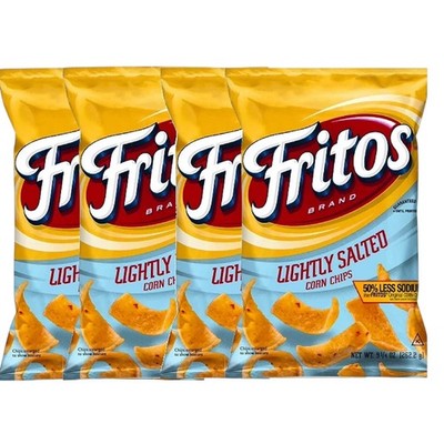 Fritos LIGHTLY SALTED Corn Chips Snacks, 9.25 oz. ea. ( 4 Pack)