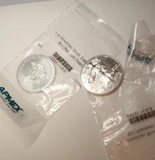 Get Two Ampex .999 Pure Silver 1 Oz Eagles - Excellent Condition