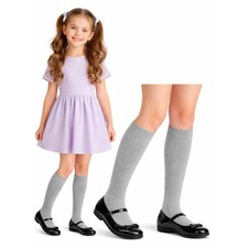 3-12 Pairs Girls Knee High Socks Long Length Soft Cotton School Everyday Socks