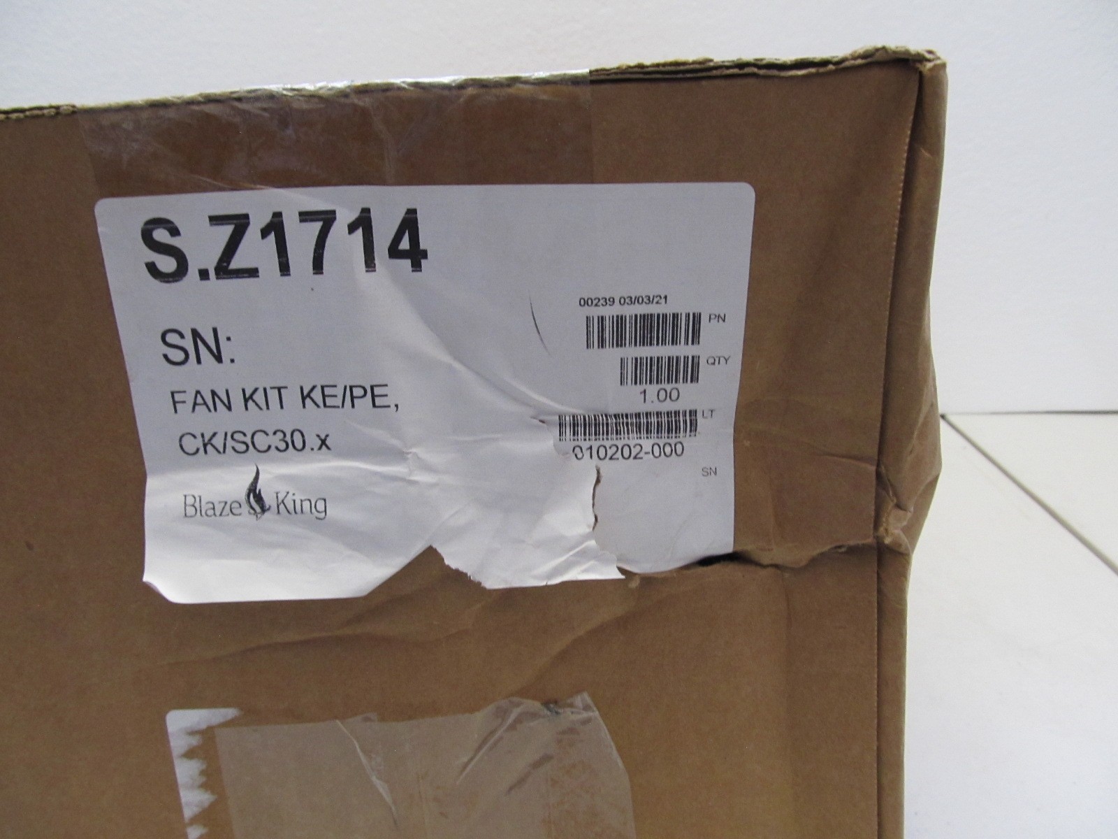 Blaze King Fan Kit for King and Princess - Z1714 CK/SC30.x New in Box