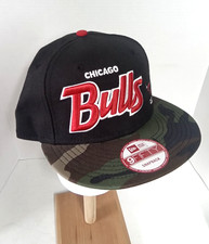 New Era Chicago Bulls Camo 9Fifty Hardwood Classics Men's Snapback Black-Red NEW