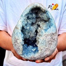 6.19LB Natural blue crystal cave quartz crystal mineral specimen