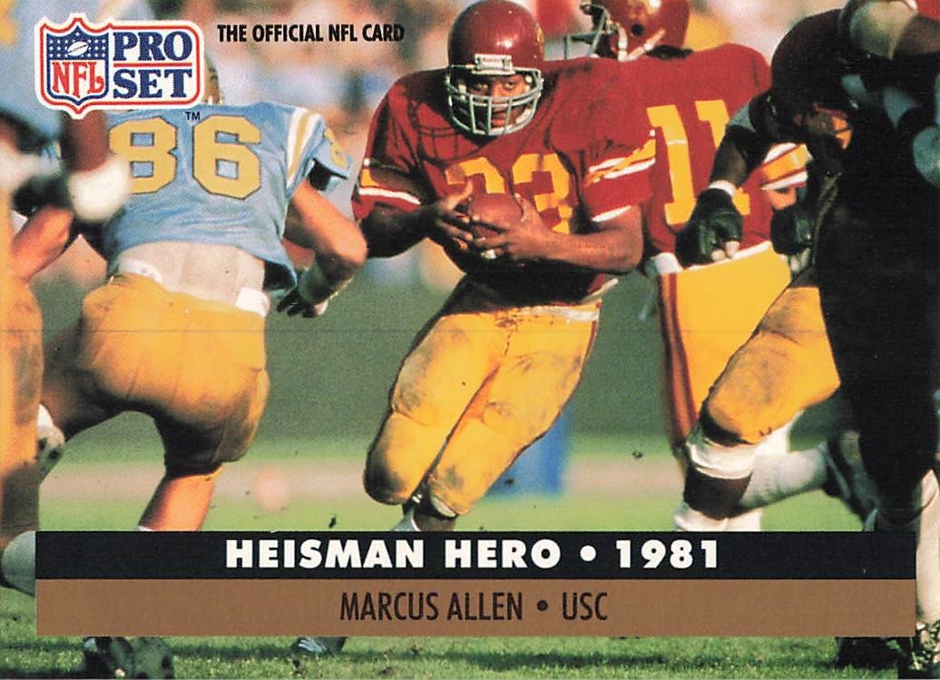 1991 Pro Set - Heisman Hero Marcus Allen #45
