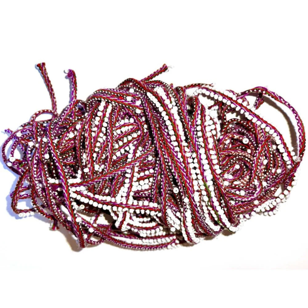 Shamanic Mesa Tie 1.2m – Inti Watana Red Purple Ritual Wrap (No.4)