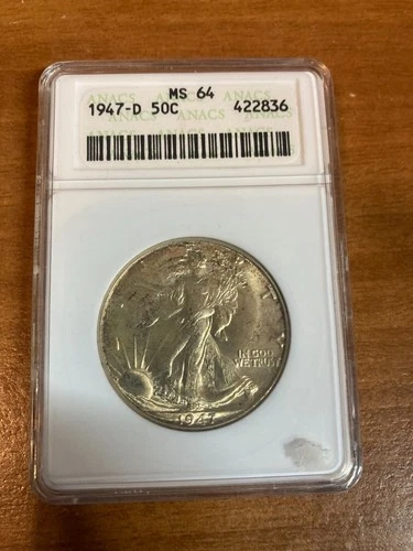 1947-D Walking Liberty Half Dollar MS64