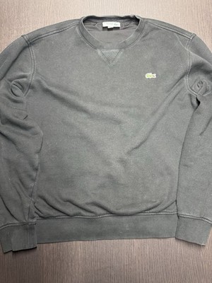 Lacoste Sport Black Crewneck Sweatshirt   Size L   Iconic Crocodile Logo