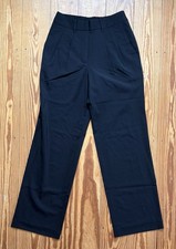 Women’s Quince Black 3D Wool Dress Work Stretch Slacks Pants size 0