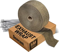 Exhaust Heat Wrap Roll 2''X16.5' Titanium Muffler Exhaust Pipe Motorcycle Car