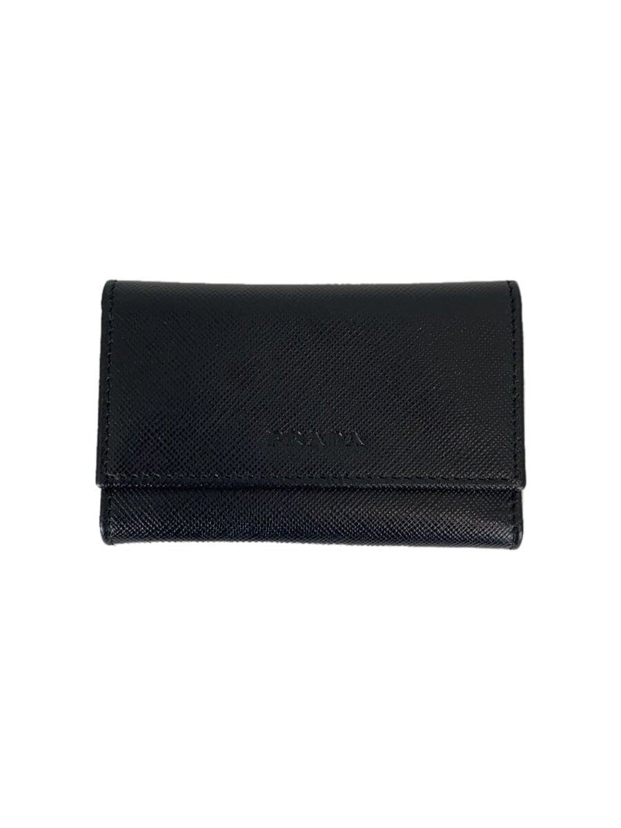 PRADA black 6-ring key holder for women