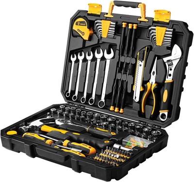 158 Piece Tool Set-General Household Hand Tool Kit,Auto Repair Tool Set,Plastic 