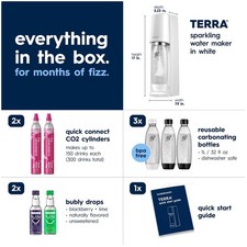 TERRA Sparkling Water Machine + CO2 Cylinders