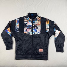Adidas Equipment Track Jacket Black Floral Accent Kids Youth Size 13/14 Years
