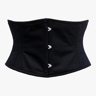 Dewan's Corset & Lingerie Steel Boned Underbust Lace-Up Corset S Black