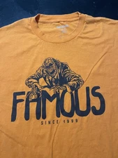 Famous Brand Zombie T-Shirt, Orange, Size: 2XL XXL