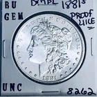 1881 S BU GEM MORGAN SILVER DOLLAR UNC MS+++ U.S. MINT RARE COIN 8262