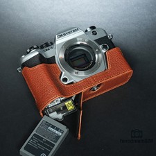 Genuine Leather Half Case for Olympus OM-5 II Camera Retro Case TP Handmade New