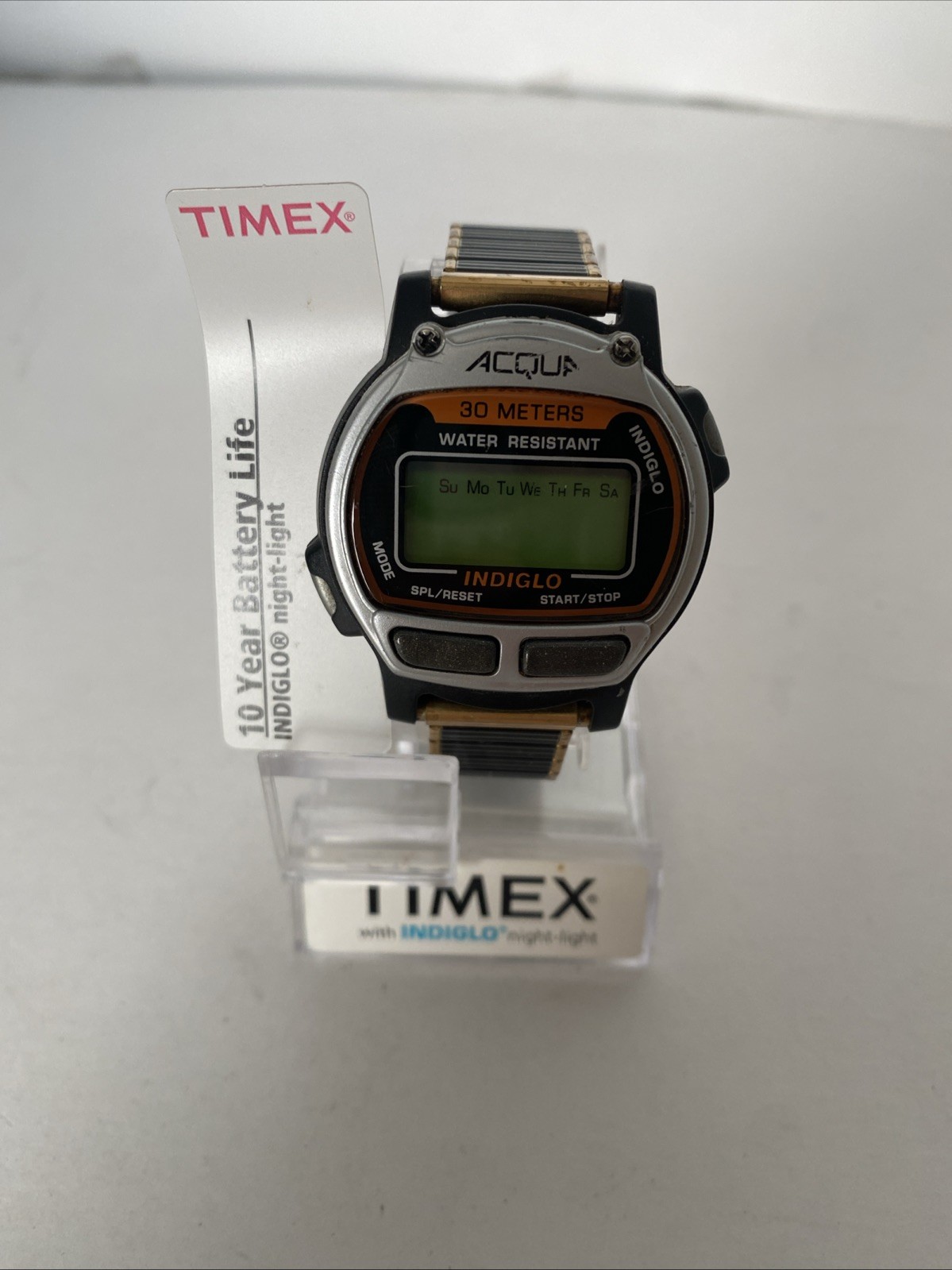 Timex Acqua Indiglo Digital Multi-Function Vintag… - image 2