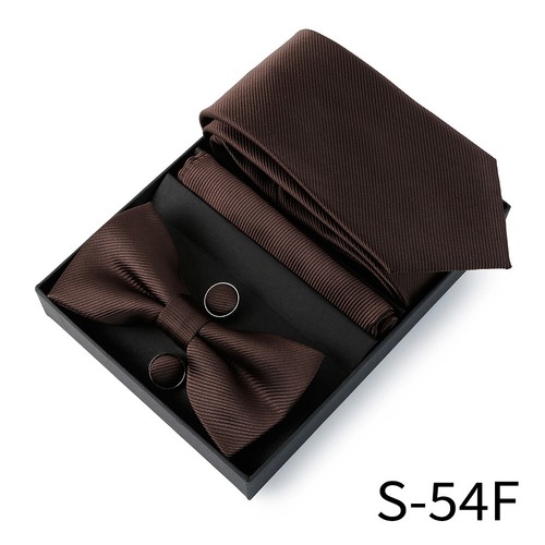 Cravatta uomo papillon gemello fazzoletto da taschino set fazzoletto da taschino con scatola - Foto 25 di 27