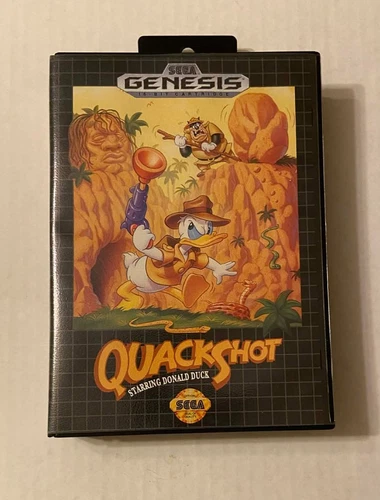 Vintage Sega Genesis QUACKSHOT Donald Duck - Case Cartridge Manual TESTED WORKS