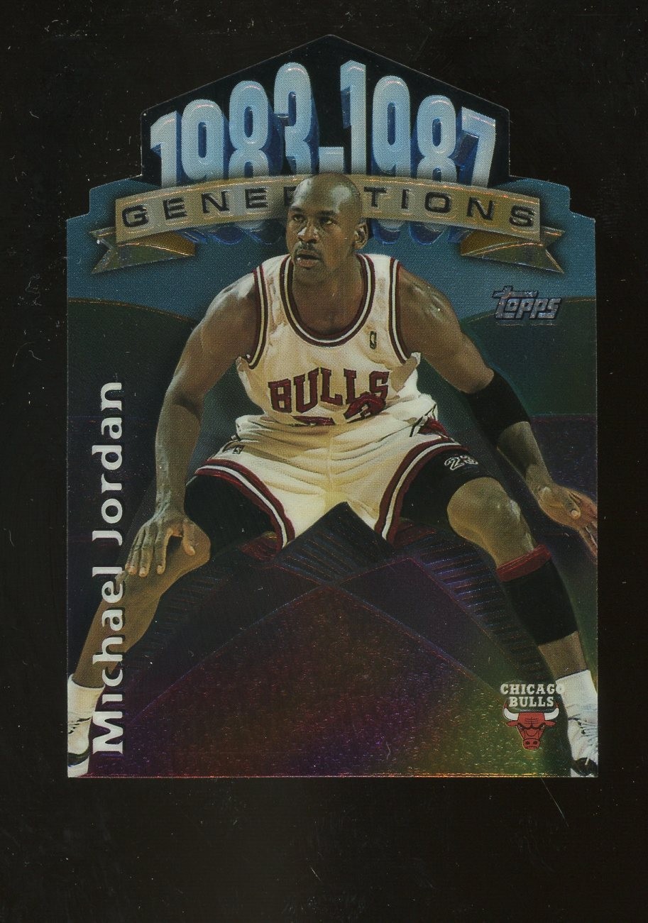 1997 Topps Basketball Generations Die-Cut #G2 Michael Jordan Chicago Bulls HOF "