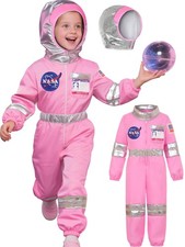 Astronaut Costume for NASA Space Suit for Girls with Helmet for Cosplay Caree...