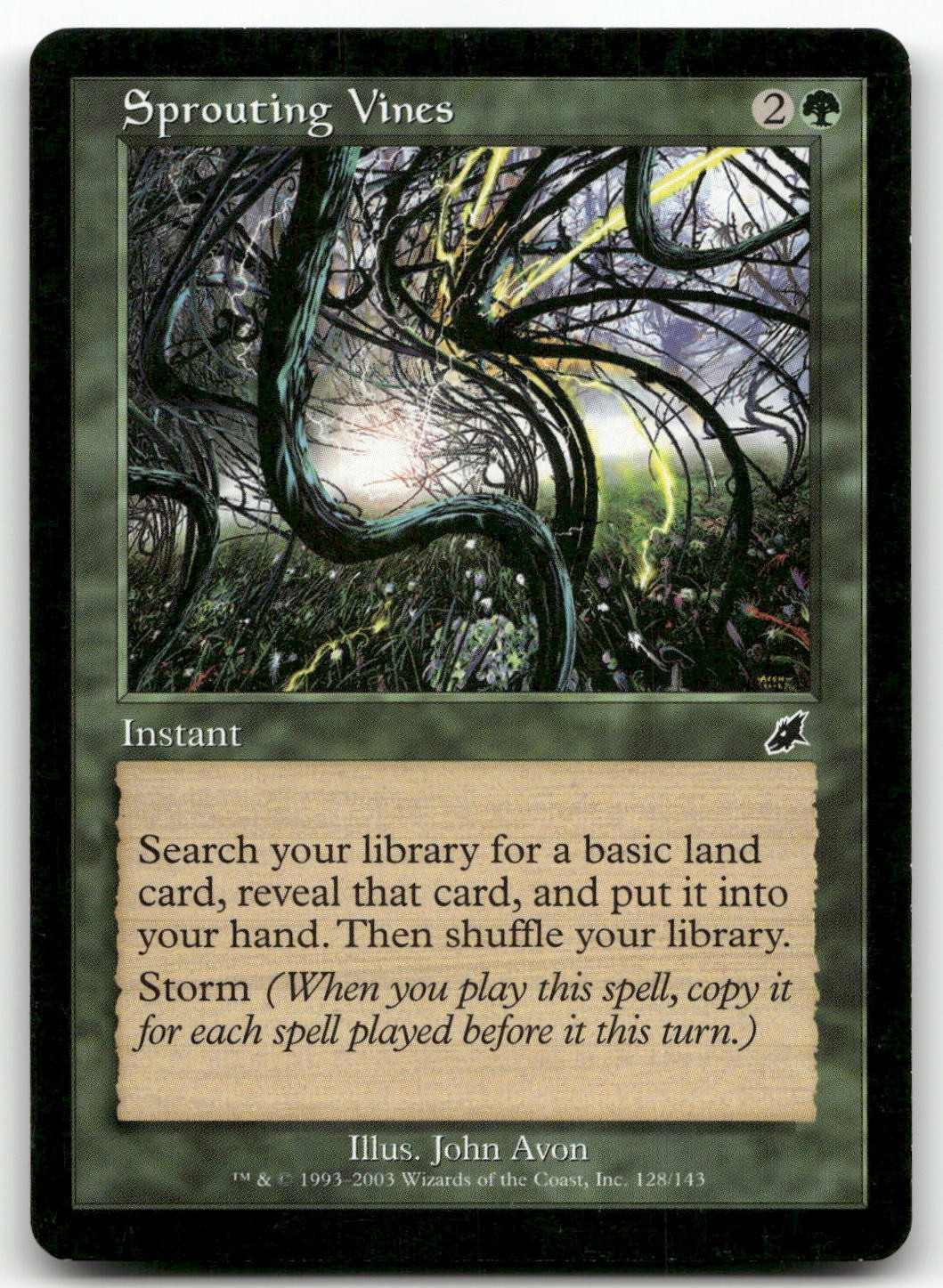 Sprouting Vines #128 (LP) Scourge SCG Magic MTG