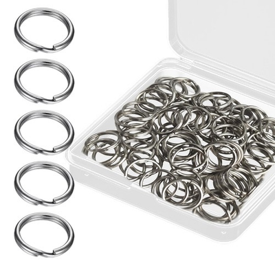 #ad #ad 1 2quot; Small Split Key Rings Silver 100 pcs Double Loops Keyring Metal Mini for... $9.07