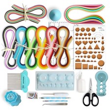 Paper Quilling Kit with 960 Strips and 14 Tools (Blue Tools, Width 3mm Have G...
