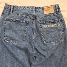 Vtg Pepe Jeans UK Jeans Mens 36x33 Medium Wash Baggy Y2K Skater Minor Wear