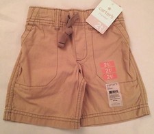 NWT Carter's Boys Or Girls Tan Beige 2T Shorts. Retail 16