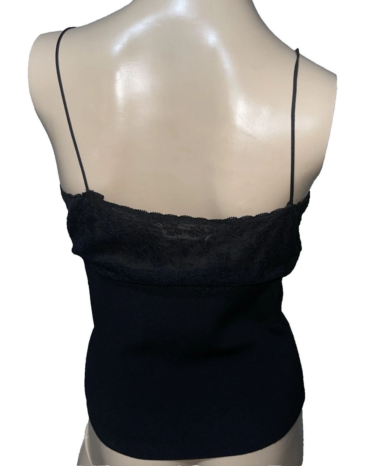 Abito canottiera Valentino vintage nero stringato fiocco US 4 6 MEDIUM