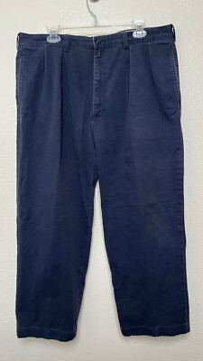 Polo Ralph Lauren Pants Mens 38x29 (36x26) Blue Andrew Pleated