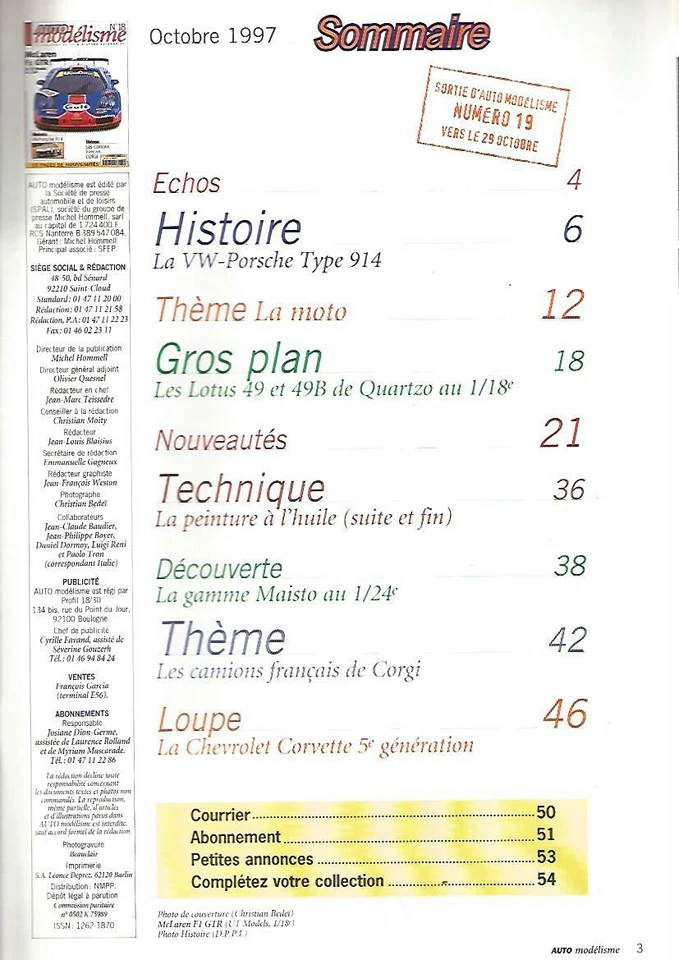 AUTO MODELISME N°18 McLAREN F1 GTR / CAMIONS FRANCAIS CORGI / PORSCHE 914/LOTUS - Photo 2/2