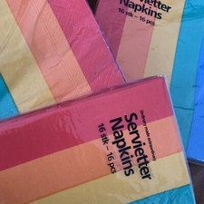 16 X3 Paper Napkins Colourful Rainbow Pattern  Kids PartyTableware  33cm x 33cm