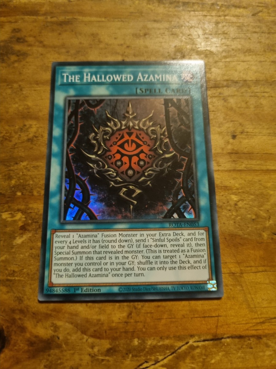 Yu-Gi-Oh! Sammelkarte: The Hallowed Azamina - ROTA-EN053 - Super Rare - 1. Auflage | Aus Rage Of The Abyss