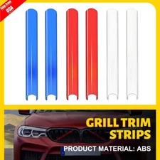 2X Car Front V Brace Grill Strip Cover Trim for BMW 5 6 7 Series G30 G32 G11 G12
