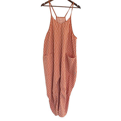 RARE FP Free People Movement Hot Shot One Piece L Pink Orange