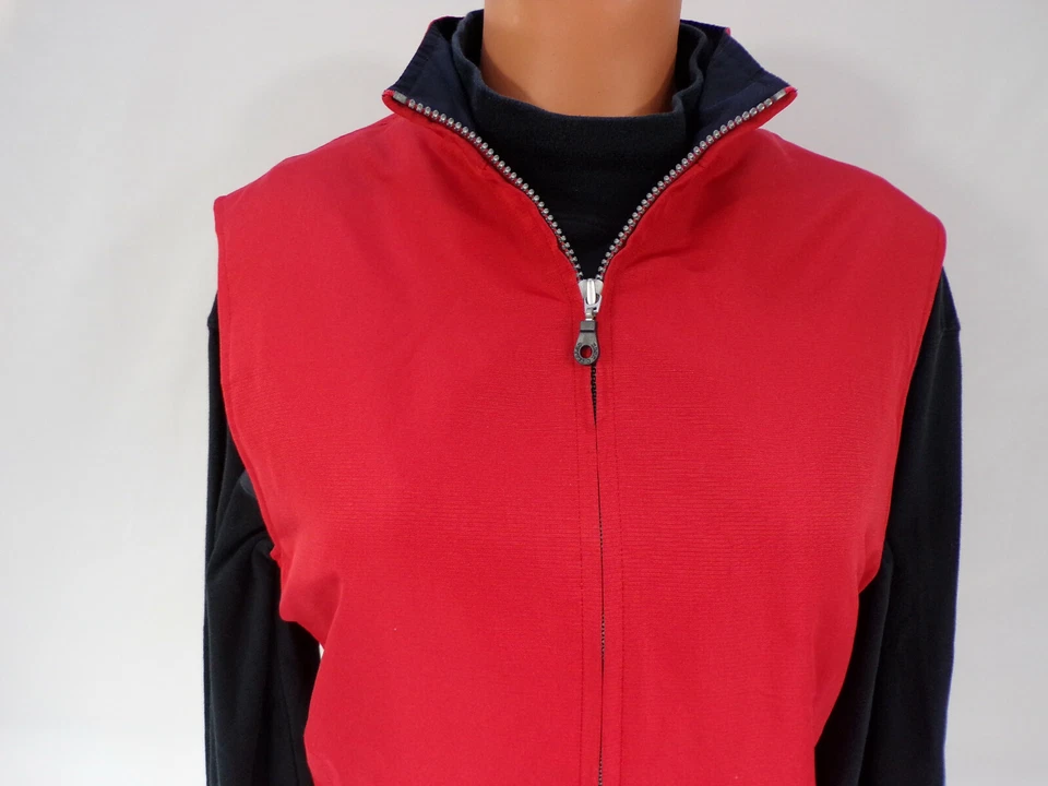 Chaleco Chaqueta Cutter & Buck Vintage Mujer Medio Rojo Óxido Frontal Cremallera Bolsillos Forrados y Foto 2 de 4