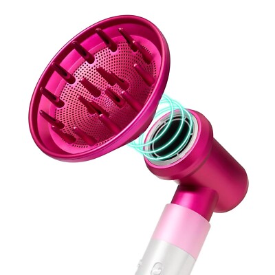 Metallic Pink Diffusor & Adapter für Dyson Airwrap Styler HS01 HS05 Haartrockner