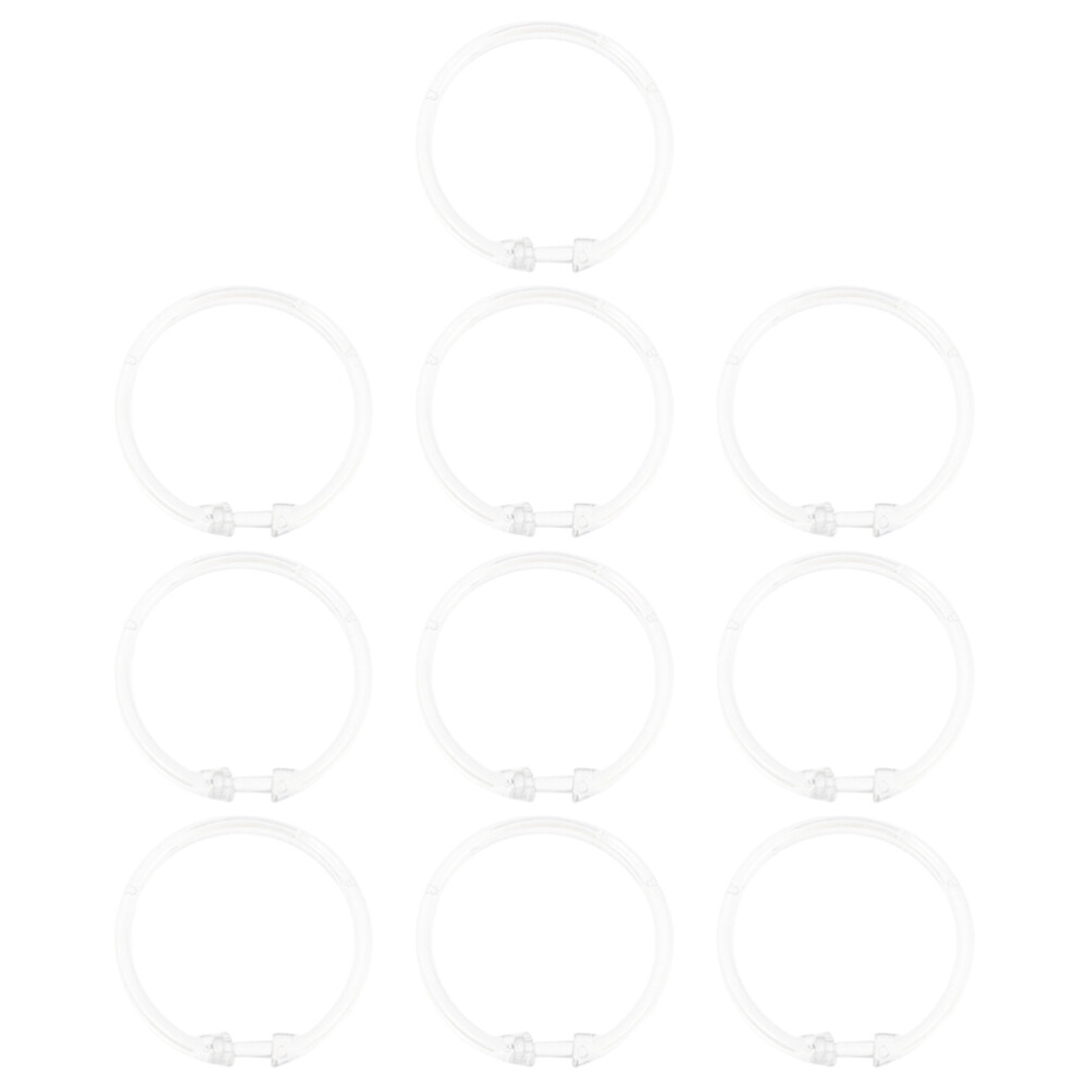 Acrylic Shower Curtain Rings 10pcs Transparent Hanging Hooks eBay